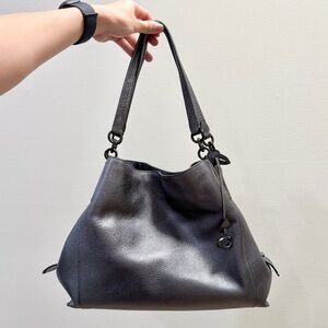 Coach 1941 Metallic Leather Dalton 31 Triple Compartment Shoulder Bag